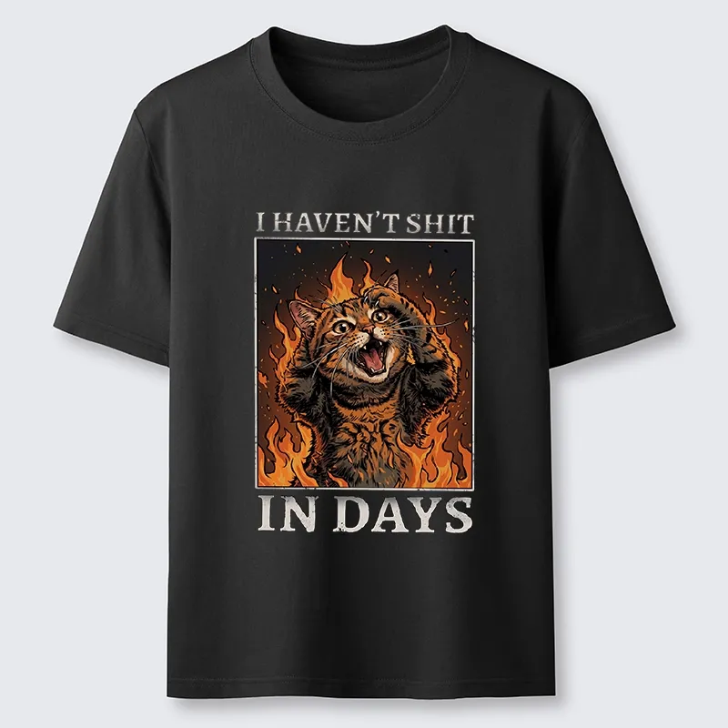 Tokyo-Tiger Funny Cat Constipation Meme Art Classic T-Shirt Sale