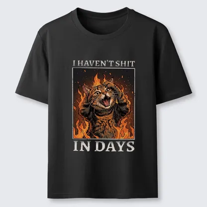 Tokyo-Tiger Funny Cat Constipation Meme Art Classic T-Shirt