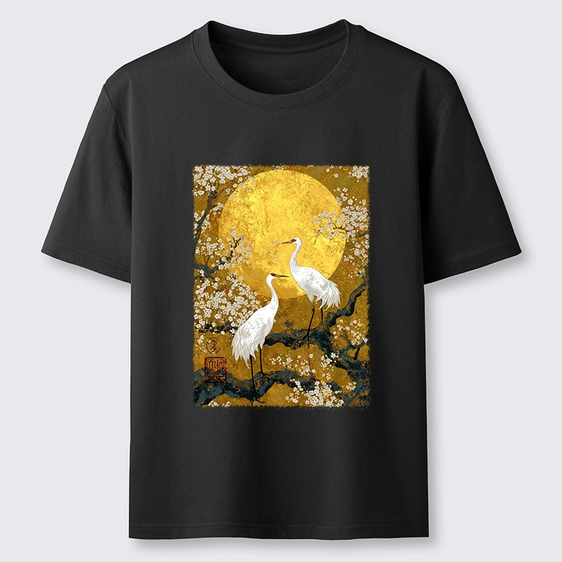 Tokyo-Tiger Traditional Japanese Crane Art Classic T-Shirt