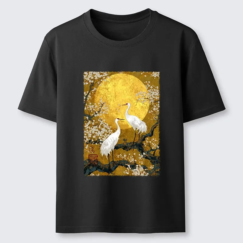Tokyo-Tiger Traditional Japanese Crane Art Classic T-Shirt