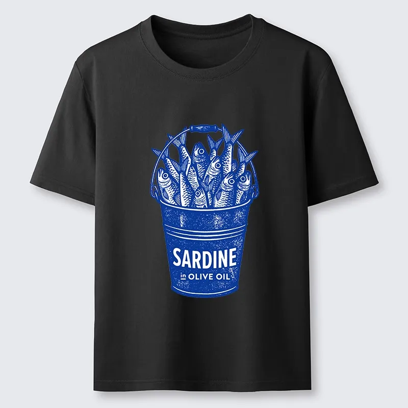 Tokyo-Tiger Vintage Bucket Full Of Fresh Sardines Classic T-Shirt