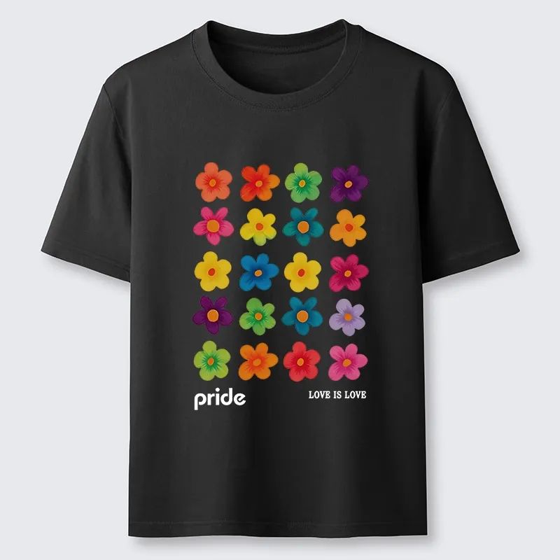 Tokyo-Tiger Colorful Flower Grid For Pride Month Classic T-Shirt
