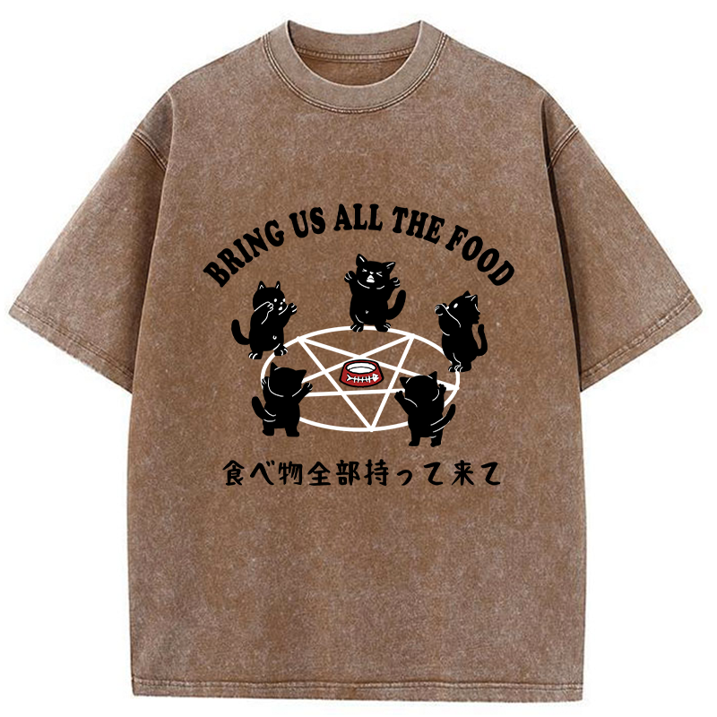Tokyo-Tiger Bring All The Food Washed T-Shirt