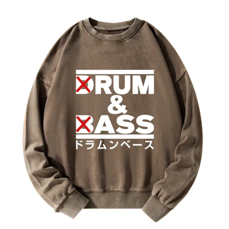 Tokyo-Tiger Drum And Bass Funny Washed Sweatshirt