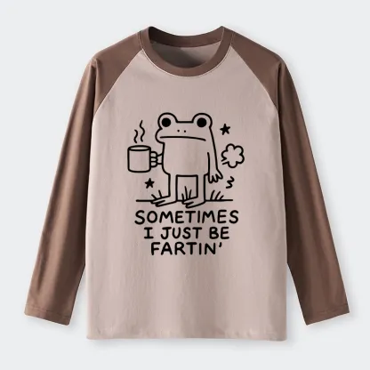 Tokyo-Tiger Sometimes A Frog Just Needs To Fart Raglan Long Sleeve T-shirt