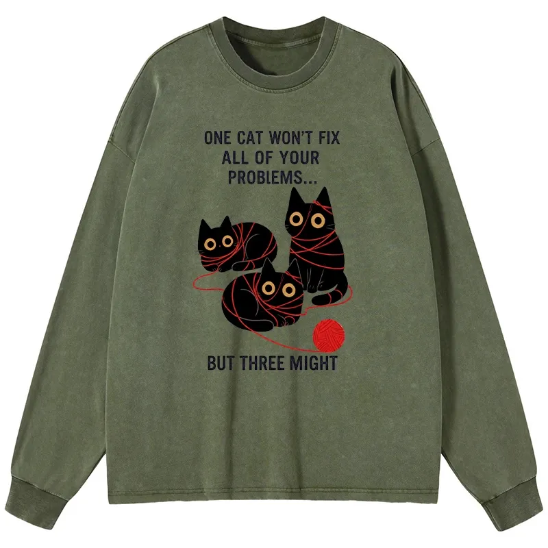 [Copy]Tokyo-Tiger Aesthetic Yellow And Black Bird Washed Long Sleeve T-Shirt