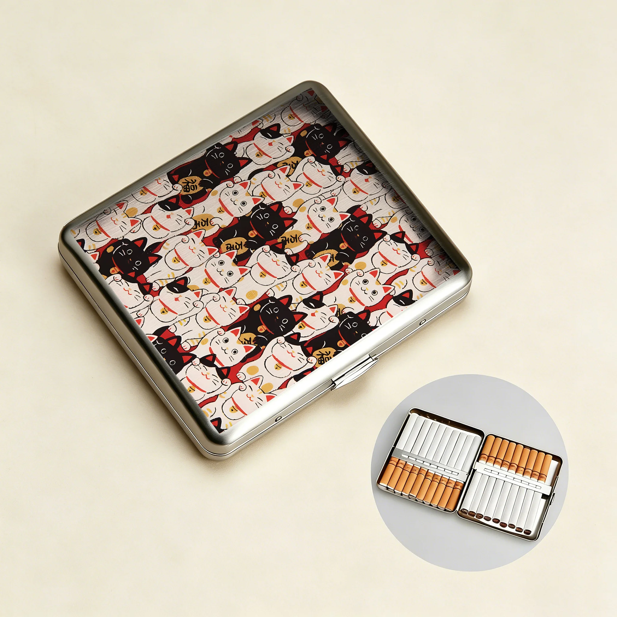 Tokyo-Tiger Lucky Cat Cigarette Case