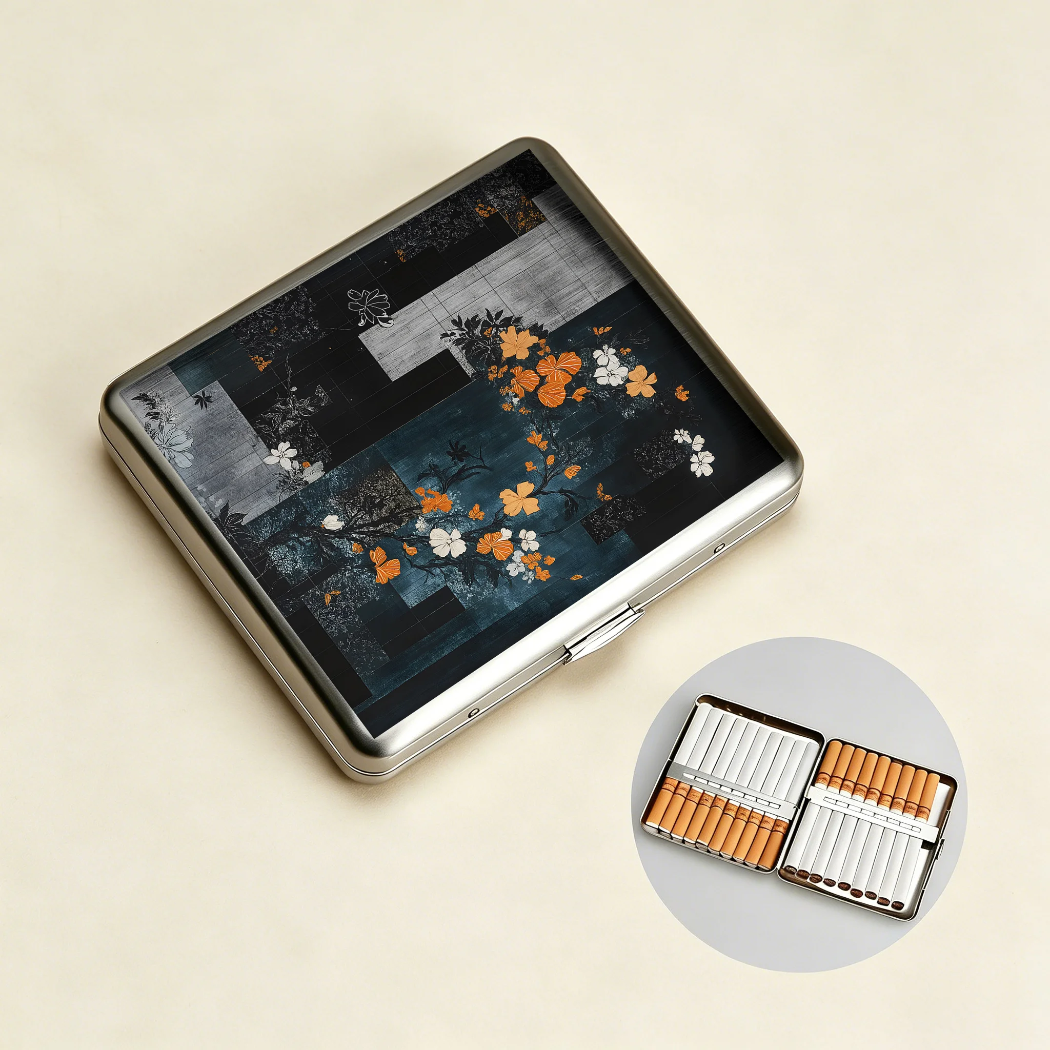 Tokyo-Tiger Flower Fantasy Cigarette Case