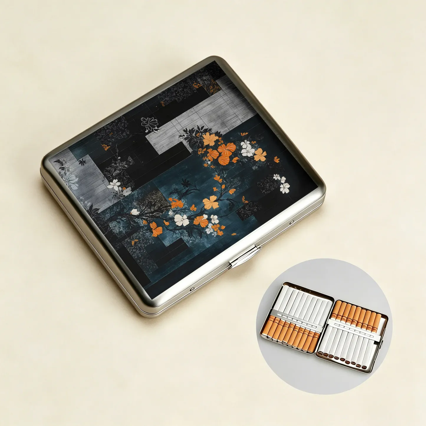 Tokyo-Tiger Flower Fantasy Cigarette Case