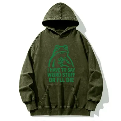 Tokyo-Tiger Weird Frog Funny Meme Washed Hoodie