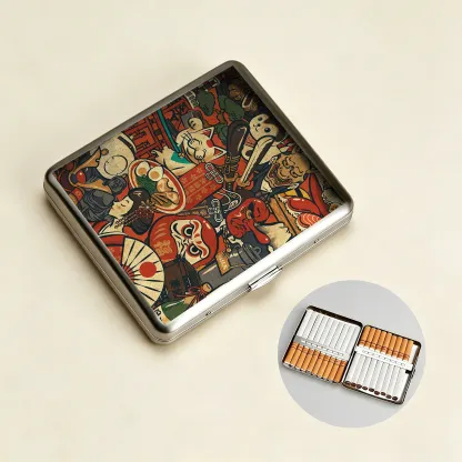Tokyo-Tiger Japanese Traditional Elements Cigarette Case