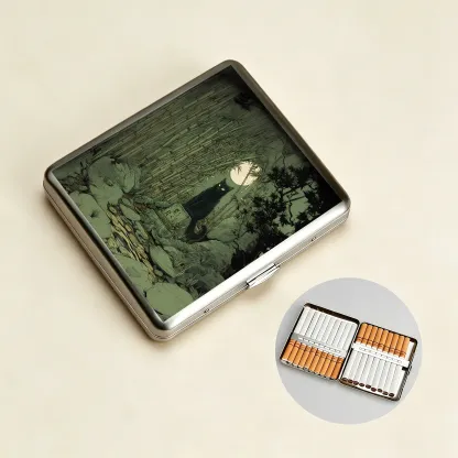 Tokyo-Tiger Cat Under The Moon Cigarette Case