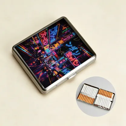 Tokyo-Tiger Tokyo Street Scene Cigarette Case
