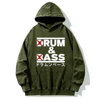 Tokyo-Tiger Drum And Bass Funny Washed Hoodie