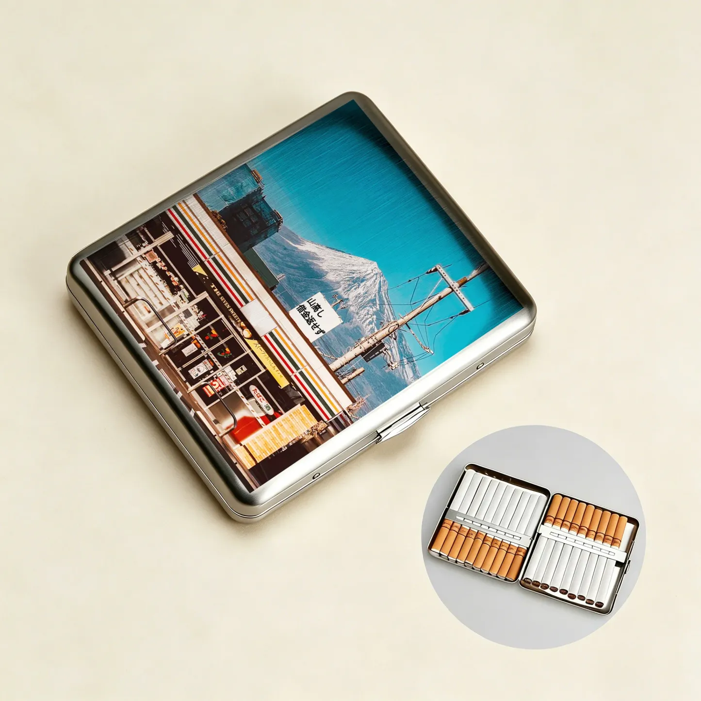 Tokyo-Tiger The Mount Fuji Is High Debts Unpaid Cigarette Case