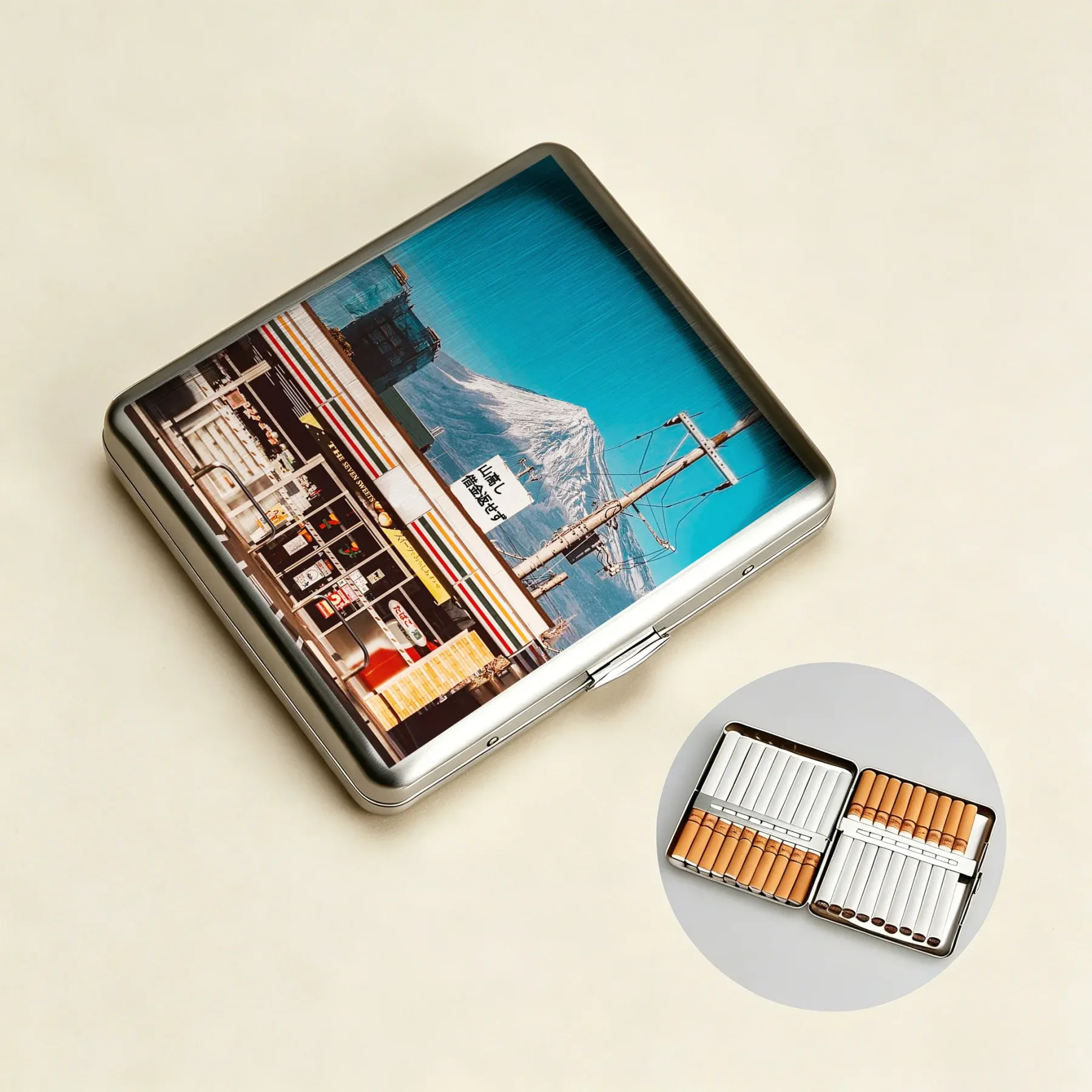 Tokyo-Tiger The Mount Fuji Is High Debts Unpaid Cigarette Case