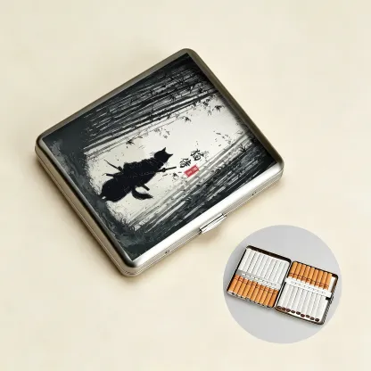Tokyo-Tiger Samurai Cat In The Bamboo Forest Cigarette Case