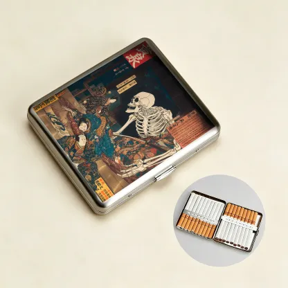 Tokyo-Tiger Ukiyoe Skeleton Yokai Cigarette Case