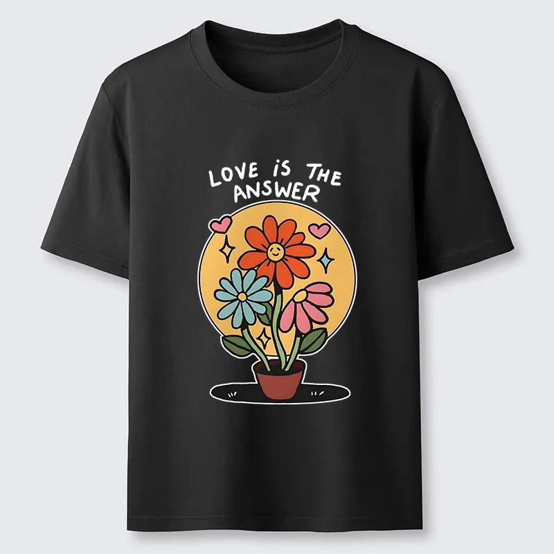 Tokyo-Tiger Happy Blooms Say Love Solves All Things Classic T-Shirt