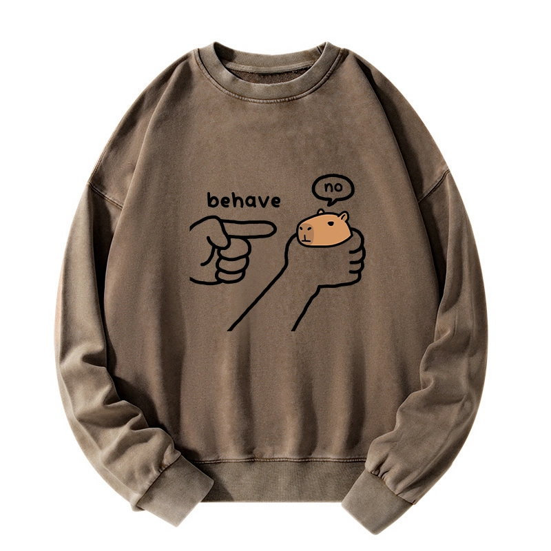 Tokyo-Tiger Dishonest Capybara Washed Sweatshirt
