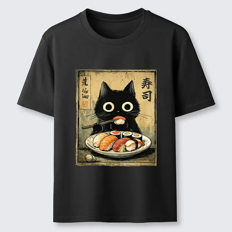 Tokyo-Tiger Vintage Japanese Sushi Cat Classic T-Shirt Sale