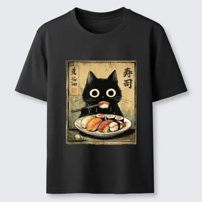 Tokyo-Tiger Vintage Japanese Sushi Cat Classic T-Shirt