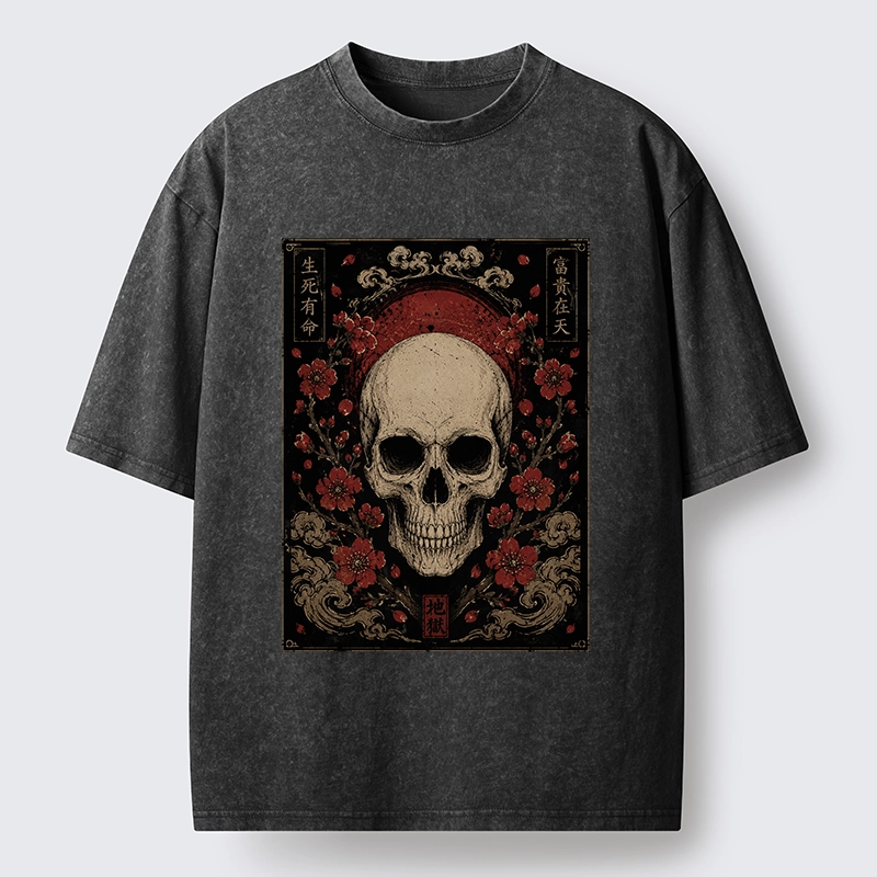 Tokyo-Tiger Sakura And The Dead Washed T-Shirt