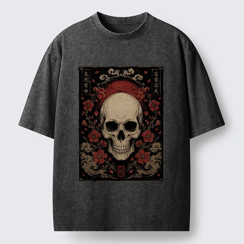 Tokyo-Tiger Sakura And The Dead Washed T-Shirt