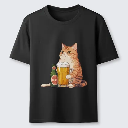 Tokyo-Tiger Funny Beer Cat After Work Classic T-Shirt