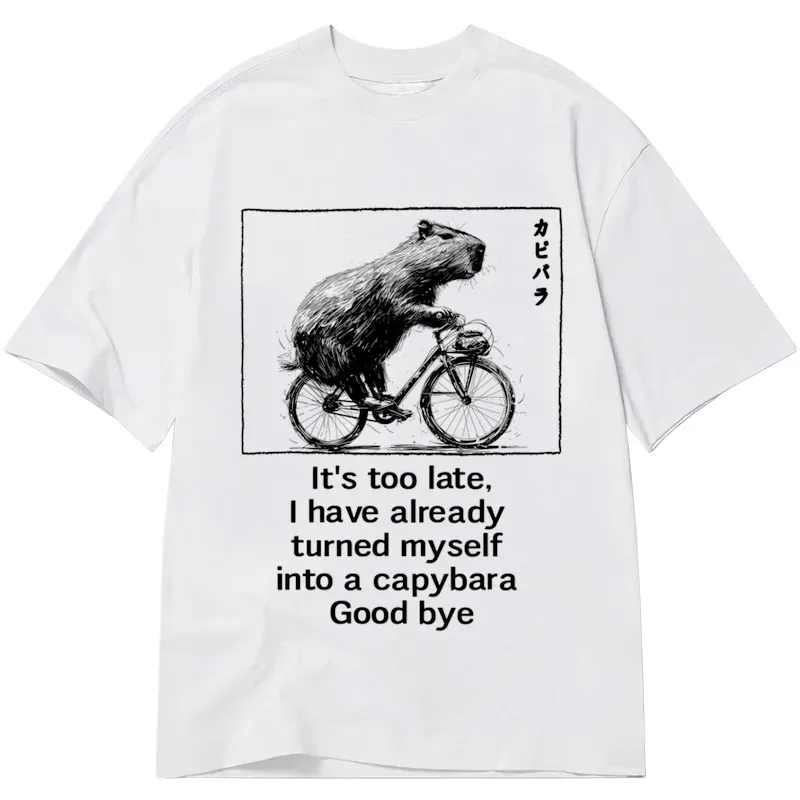 Tokyo-Tiger Funny Capybara Riding A Bicycle Classic T-Shirt Sale
