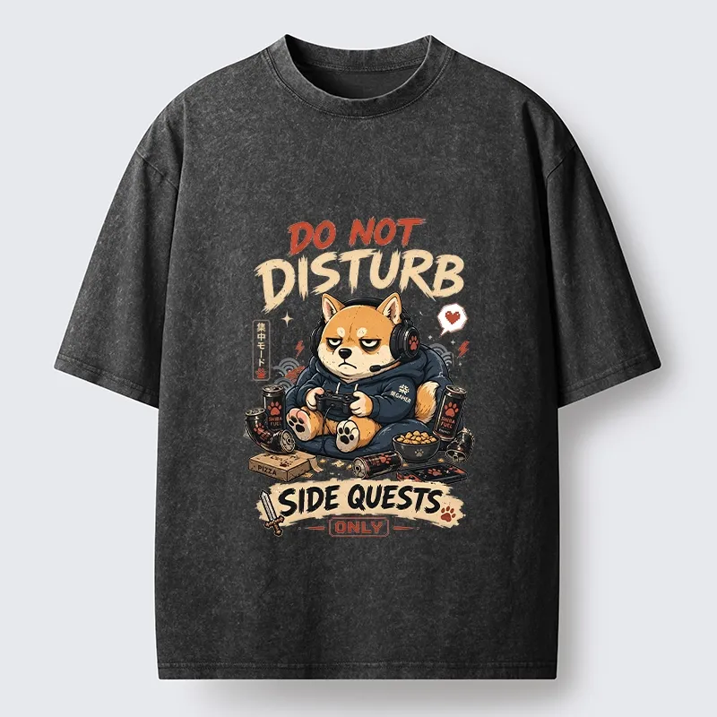 Tokyo-Tiger Do Not Disturb Gamer Shiba Mode Washed T-Shirt Sale