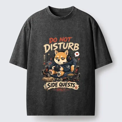Tokyo-Tiger Do Not Disturb Gamer Shiba Mode Washed T-Shirt