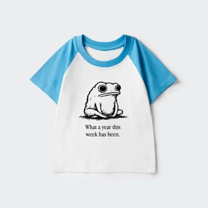 Tokyo-Tiger This Week Feels Like A Whole Year Kids Raglan T-shirt