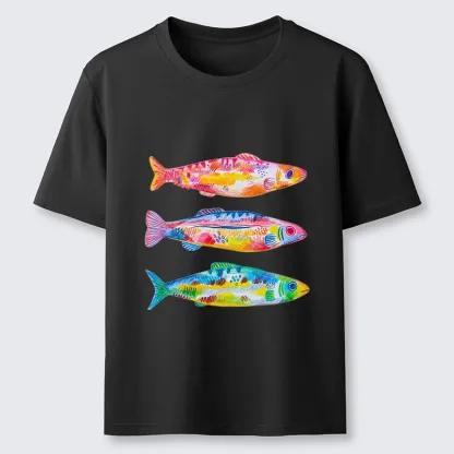 Tokyo-Tiger Colorful Hand Drawn Fish Classic T-Shirt