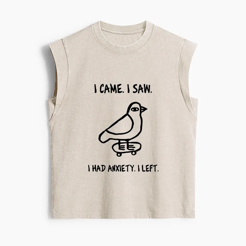 Tokyo-Tiger Funny Meme Bird Just Needs A Break Women's Washed Tank Tops Sale
