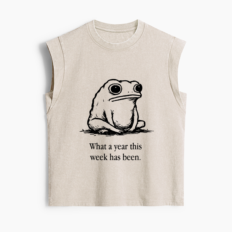 Tokyo-Tiger This Week Feels Like A Whole Year Women's Washed Tank Tops