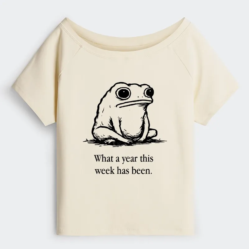 Tokyo-Tiger This Week Feels Like A Whole Year Off Shoulder T-Shirt