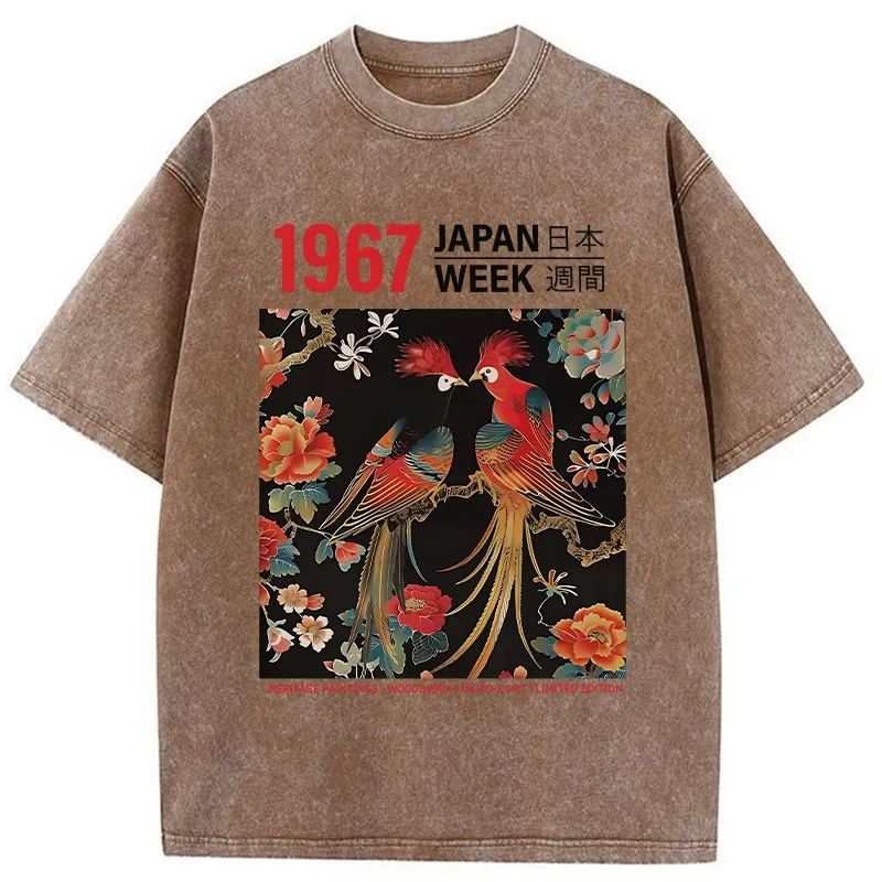 Tokyo-Tiger Ukiyo-e Japan Week Washed T-Shirt