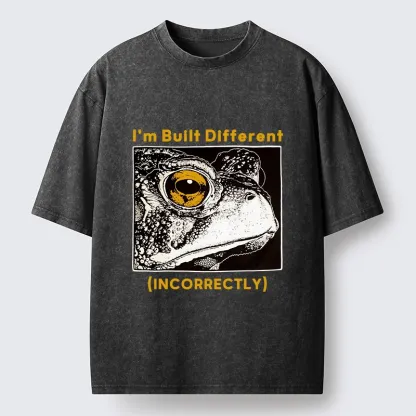 Tokyo-Tiger Unique Frog Has Special Built Style Washed T-Shirt
