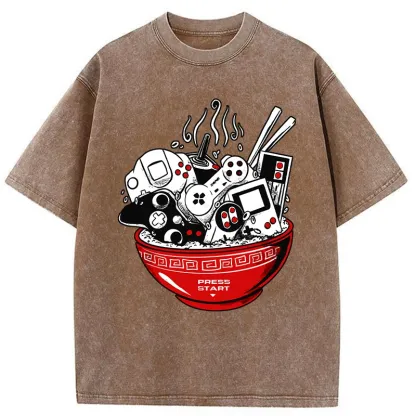 Tokyo-Tiger Press To Start The Game Washed T-Shirt
