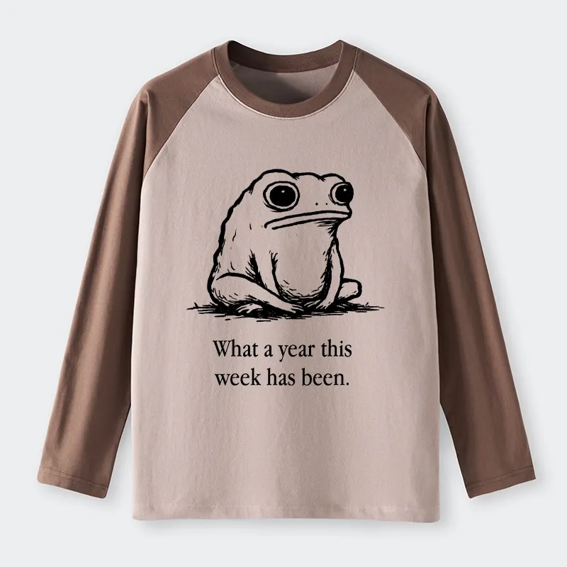 Tokyo-Tiger This Week Feels Like A Whole Year Raglan Long Sleeve T-shirt
