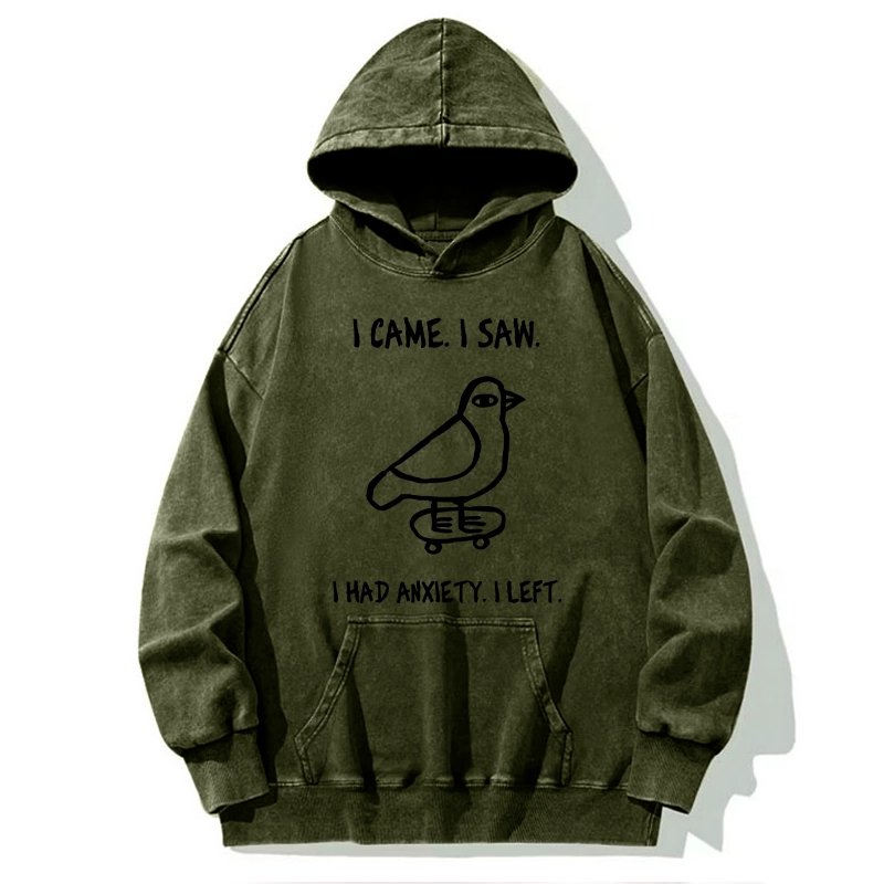Tokyo-Tiger Funny Meme Bird Just Needs A Break Washed Hoodie