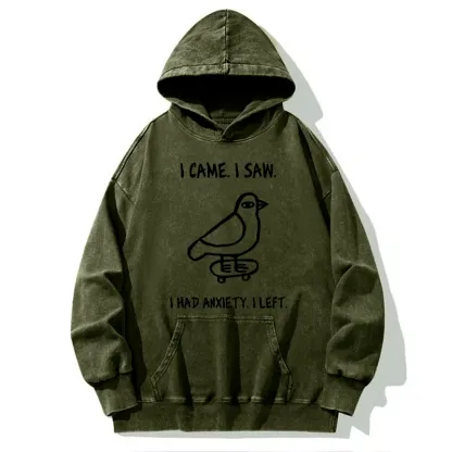 Tokyo-Tiger Funny Meme Bird Just Needs A Break Washed Hoodie