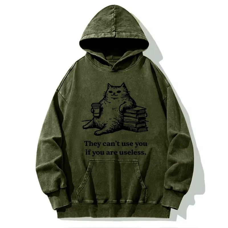 Tokyo-Tiger Cat Proving Uselessness Is A Superpower Washed Hoodie