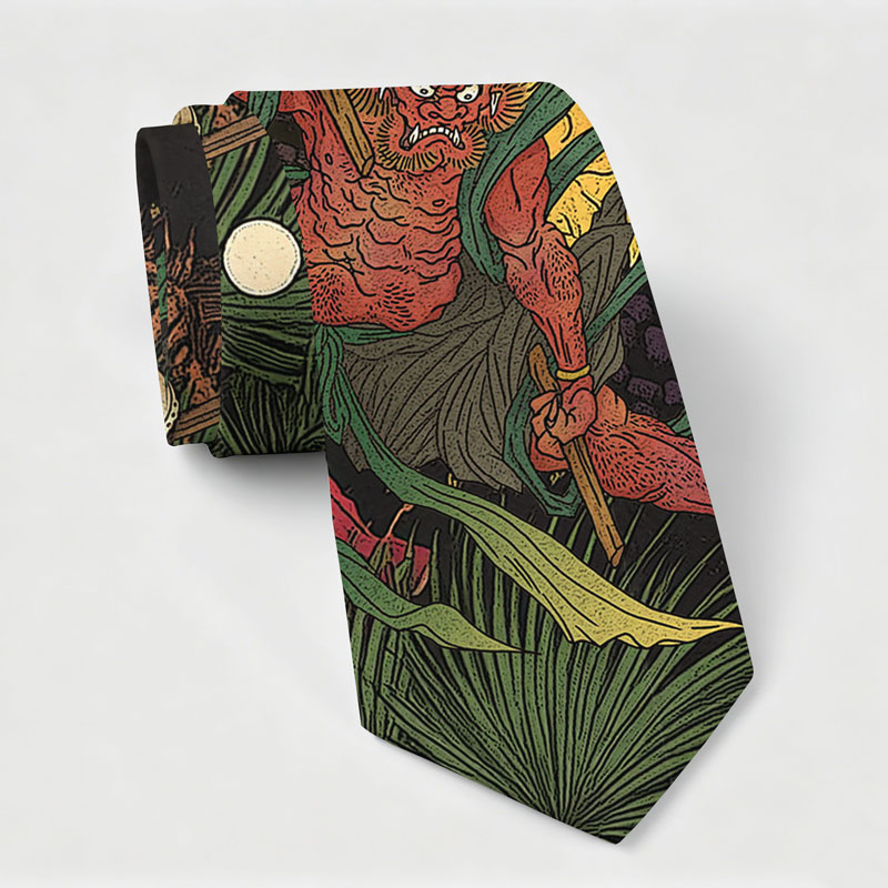 Tokyo-Tiger Japanese Yokai Necktie