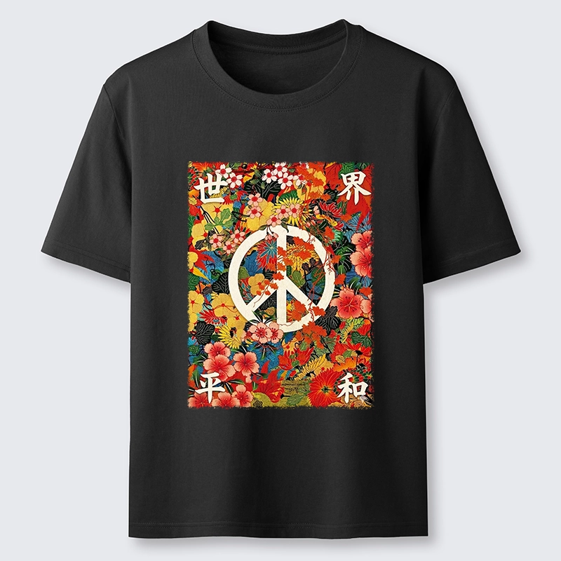 Tokyo-Tiger Bright Blooms Bring Global Calm Peace Classic T-Shirt