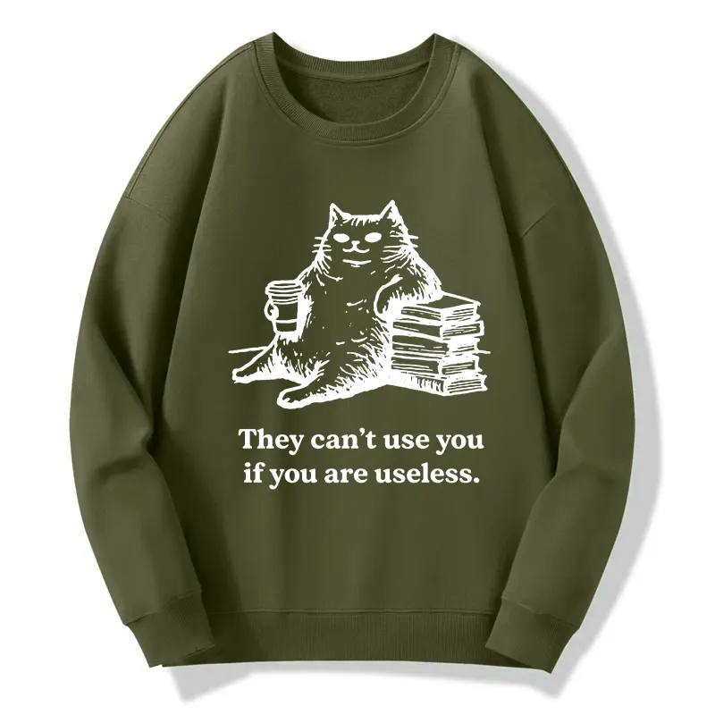 Tokyo-Tiger Cat Proving Uselessness Is A Superpower Classic Sweatshirt