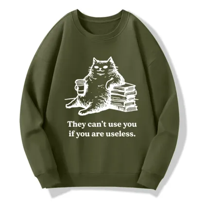 Tokyo-Tiger Cat Proving Uselessness Is A Superpower Classic Sweatshirt