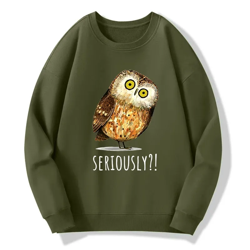 Tokyo-Tiger Seriously Confused Owl Meme Art Classic Sweatshirt