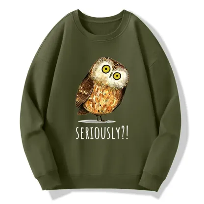 Tokyo-Tiger Seriously Confused Owl Meme Art Classic Sweatshirt
